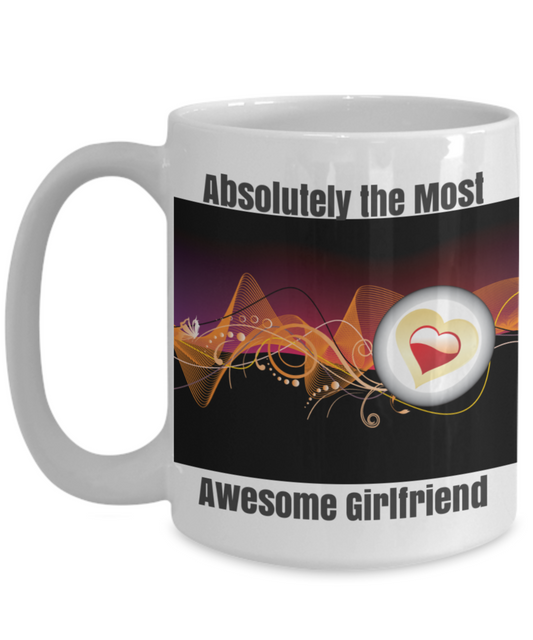 New-Absolutely The Most Awesome Girlfriend-Black-Orange